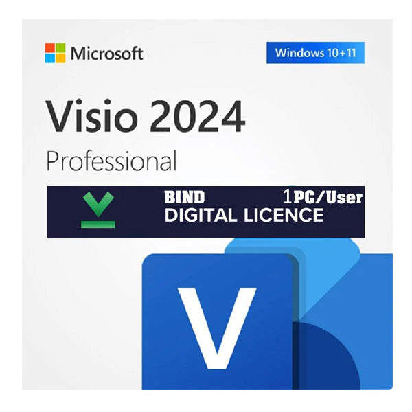 Microsoft Visio 2024 Professional 1 PC Windows Lifetime Product License Key